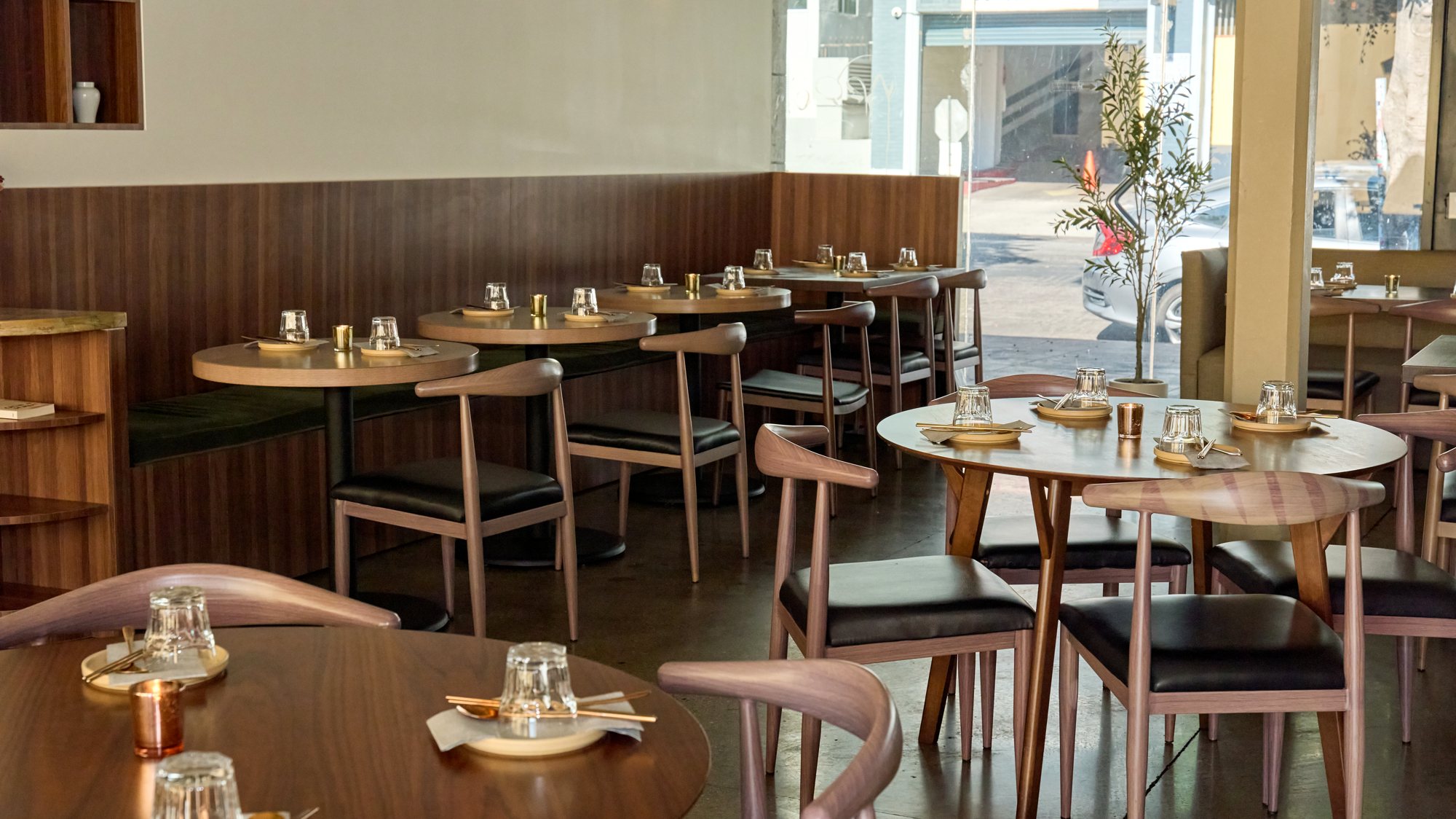 Danbi's walnut dining room by the window