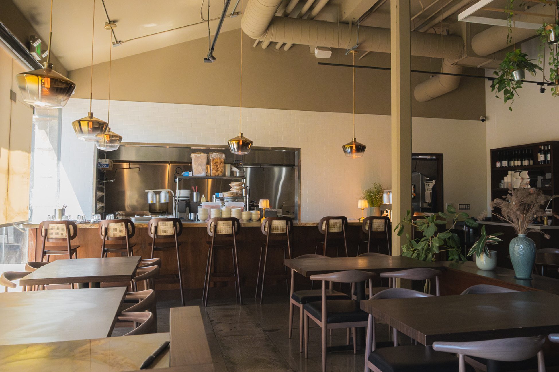 The Danbi dining room and open kitchen